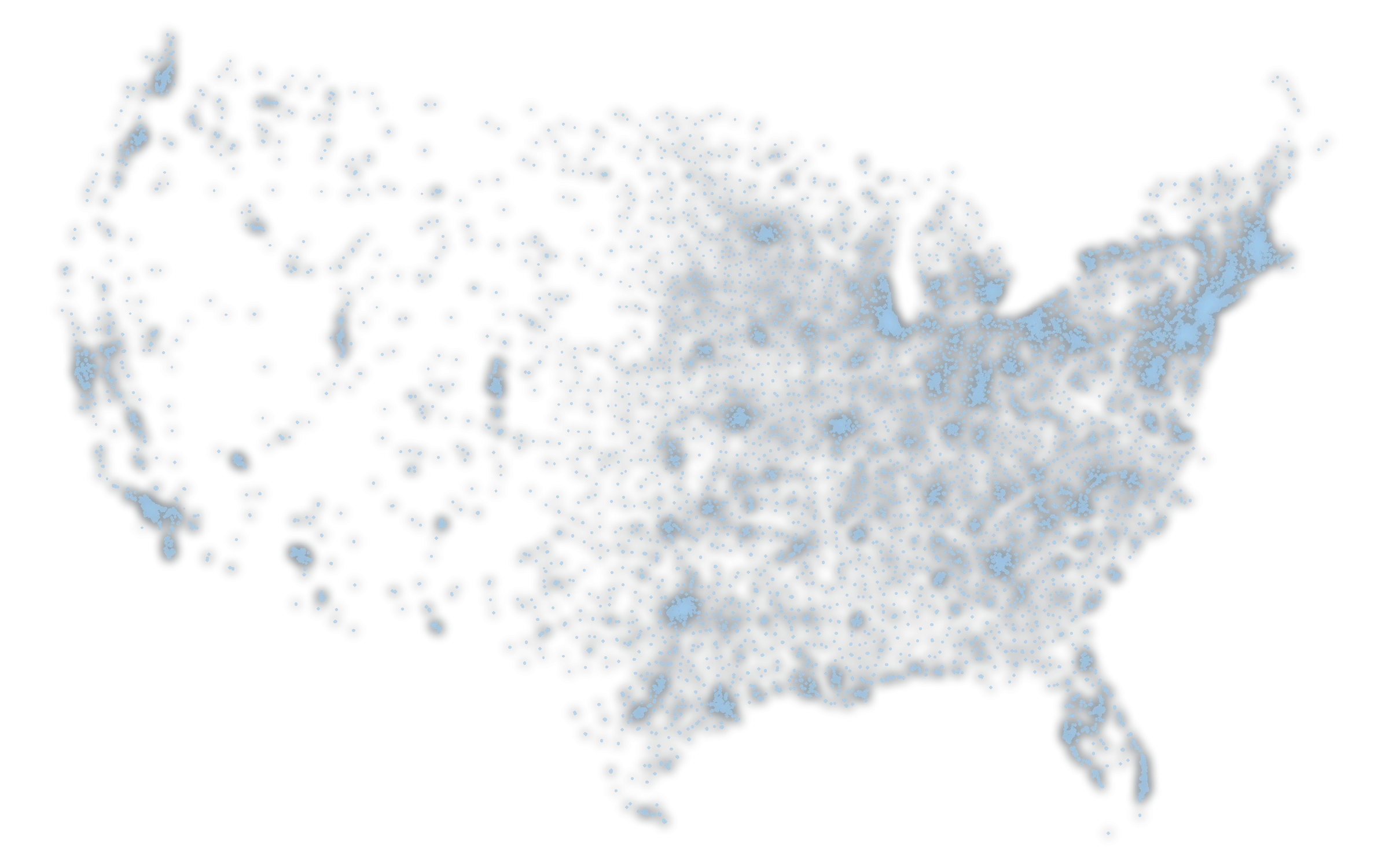 Map of every certified skilled nursing facility in the lower 48 states (CMS Provider Information, August 2026)